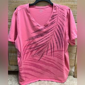 Liz & Me For Catherines 3XL Pink Graphic Print Tee